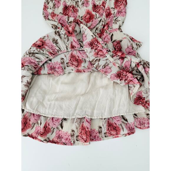 Showpo pink ruffle one shoulder mini dress - size 2 - Picture 3 of 5